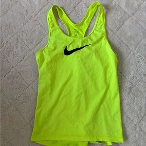 Nike Pro Neon Yellow Racerback Sports Tank